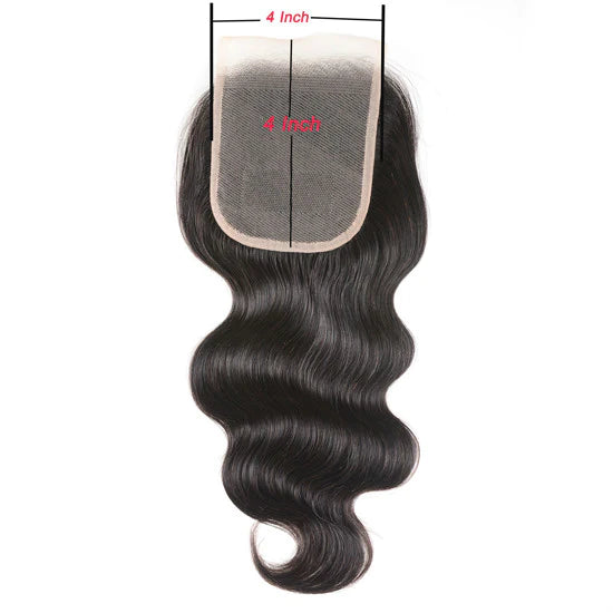 4x4 Swiss lace closure Raw Cambodian Hair Preplucked