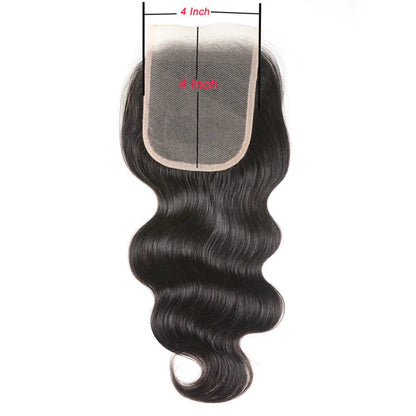 4x4 Swiss lace closure Raw Cambodian Hair Preplucked