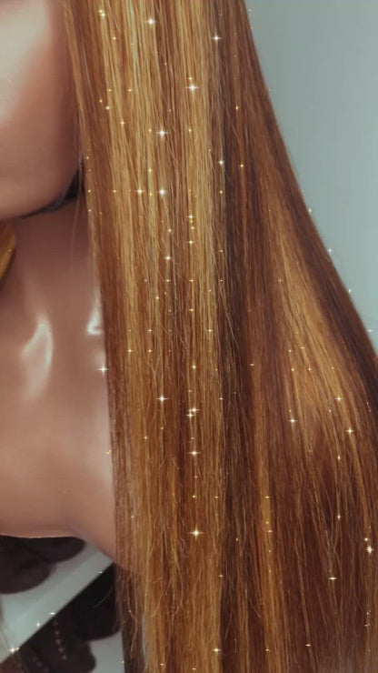 5x5 “CARAMEL SWIRL" Wig
