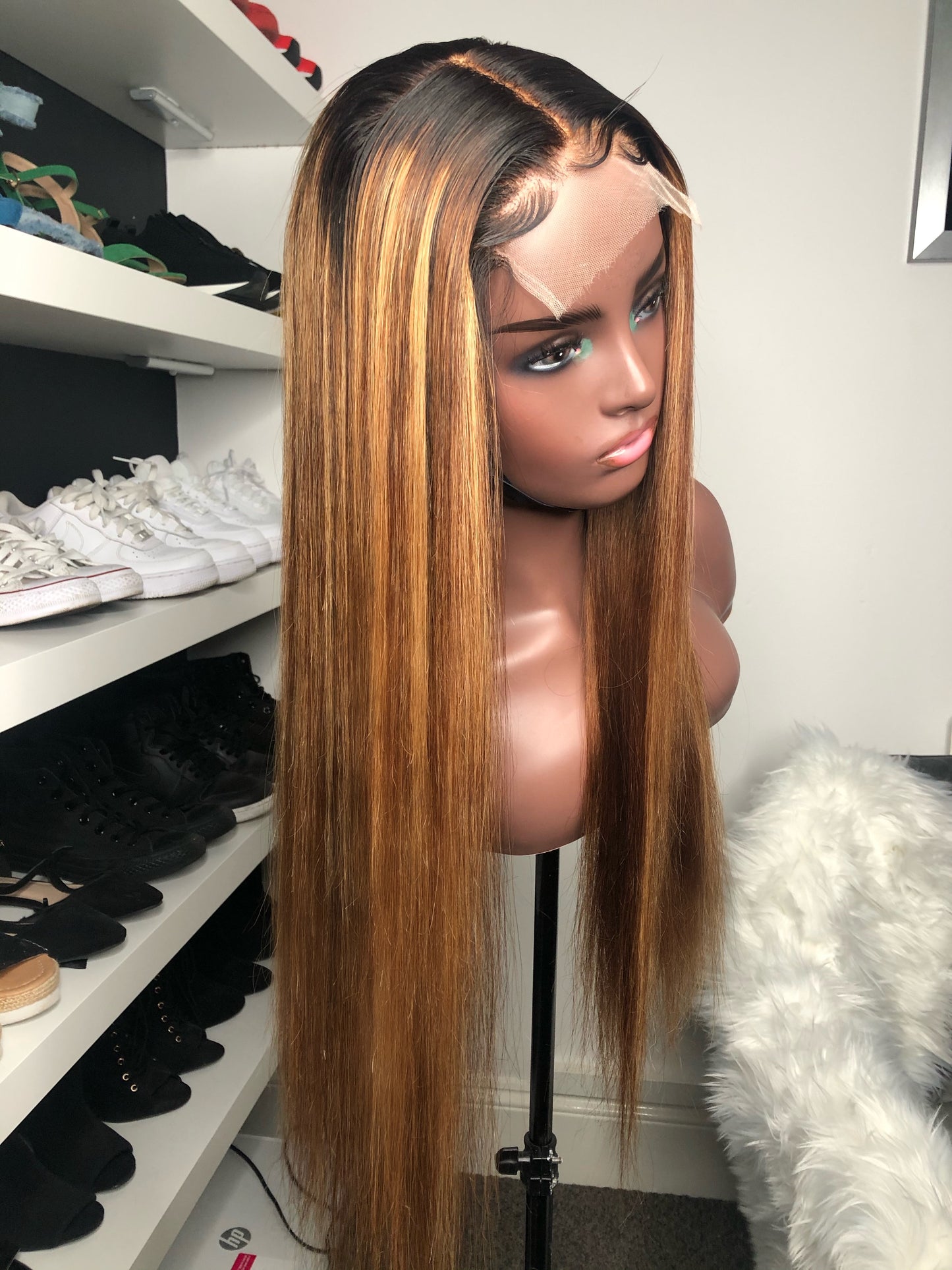 5x5 “CARAMEL SWIRL" Wig