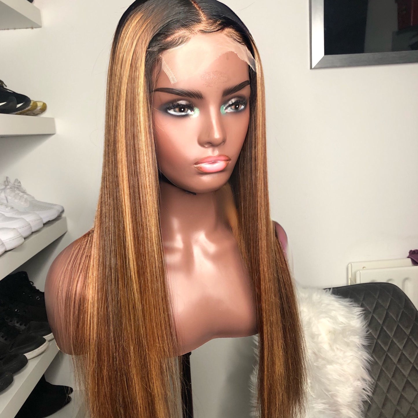 5x5 “CARAMEL SWIRL" Wig